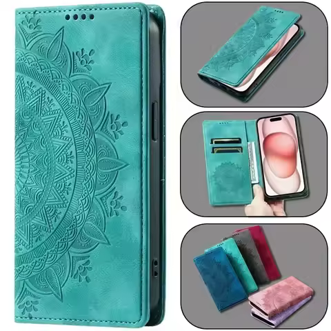 Realme 11 Totem Flip Case For Oppo Realme 11 Pro+ Magnetic Coque Realme11 10 9 8 Pro Plus 9i 8i Cove