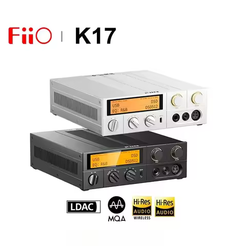 FiiO K17 Desktop DAC AMP Headphone Amplifier Hi-Res Audio AK4191 dual AK4499EX 31-band PEQ MQA DSD51