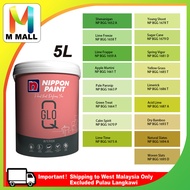 5L Nippon Paint Interior Q-Glo Delightful Greens & Blue Greens (1652-1695)