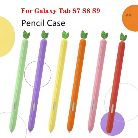 Cute Pencil Cases For Samsung Galaxy Tab s6 s7 s8 s9 SPEN Soft Silicone Cover For Samsung Galaxy Tab