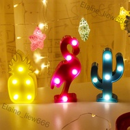 Elaine_liew666 3D Cartoon Pineapple/Flamingo/Cactus Modeling Night Light LED Lamp Home Office Decora