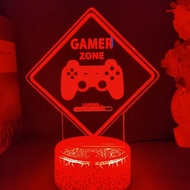 Gamer Zone Lights Setup Accessories Table Decorative Nightlight PC Decorations LED Gaming Lava Lamp 