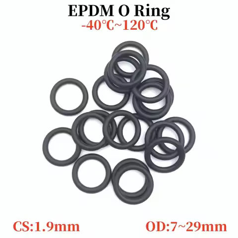 50Pcs EPDM O Ring nbr o ring Thickness CS1.9 cs2.62 OD 5~29mm Acid Alkali Water and Friction Resista