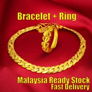 Emas 916 Original Lelong Gelang Tangan Perempuan Emas Bangkok Bracelet Jewellery