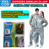 Sauna Suit Unistar Sport Sauna Olahraga Jaket Olah Raga Jaket Jogging Lari Elastis Waterproof Detox Pelangsing Keringat Pembakar Lemak Paha, Perut, Lengan Allsize Xl Xxl Bukan Speeds Siken Kettler Korset