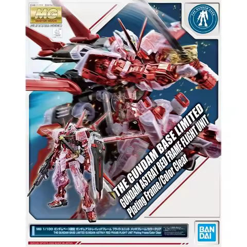 Original Bandai Gundam Model Kit Anime MG 1/100 BASE LIMITED ASTRAY RED FRAME FLIGHT UNIT Action Fig