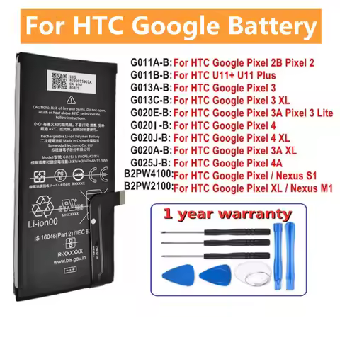 High Quality Battery For HTC Google PIXEL 3 Pixel3 3A XL 3XL 4XL Pixel4 XL PIXEL 4 4A 2 2B U11+ Nexu