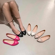 Women Pointed Flat Shoes Jelly Shoes Square Buckle OL Office Shoes