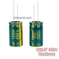 5 pieces Capacitors 120UF 450V 120uf size 18X30mm