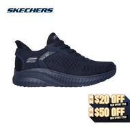 Skechers Men Slip-Ins BOBS Squad Chaos Solid Step Casual Shoes - 118312-DKNV Memory Foam