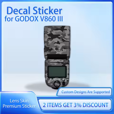 For GODOX V860 III Camera Flash Skin Decal Cover Film Skin Wrap Covered Decal Skin V860III Protectiv