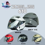 ZEUS 610 & ZEUS 210K HALF FACE SOLID HELMET Original, MEN'S HELMET ADULTWanita, ZEUS HELMET OFFICIAL
