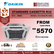 Daikin  Ceiling Cassette R32  Non-Inverter (With Built-in Wifi Controller) FCC140A/RC140A