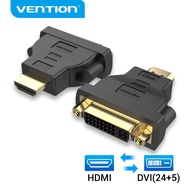Vention HDMI to DVI Adapter Male to Female HDMI to DVI-I Bi-directional Video Converter with Gold-Pl
