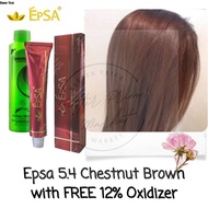 Chestnut Brown 5.4 Epsa Hair Color Cream (Basic Colors) 100ml (WITH OXIDANT INCLUDED) 100ml Bremod B