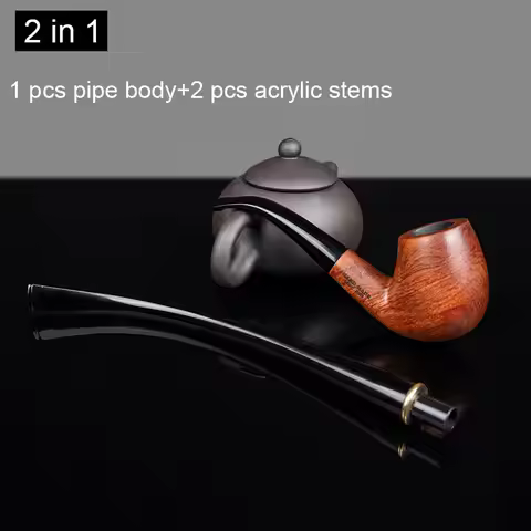 Churchwarden Wooden Rosewood Smoking Pipe,Tobacco Tube Pipes,Smoking Accessories,Gift for Men, Fathe