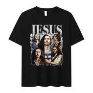T-shirt cetakan grafik Hozier Jesus untuk lelaki, gaya hip hop, retro, lengan pendek, t-shirt kasual