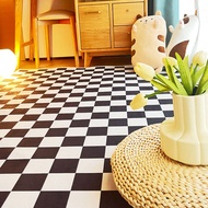 Carpet Grid Pattern Black White Modern Minimalist Home Use Living Room Bedroom Girls Heart Room Rug 