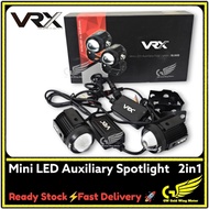 VRX SLS03 Motorcycle Headlight High Low Light Mini Riding Light Spotlight Waterproof Switching LED B