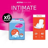 (P80) Intimate Mini Pad Wing 190mm (40's) x 6 Packets - [FREE INTIMATE BAG]