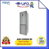 AQUA AQR320RBM(BK) Kulkas 2 Pintu Freezer Bawah