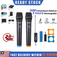 BOMGE Wireless Microphone system 2 Handheld Microphone DVD PC Mic Receiver KTV TV Karaoke