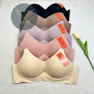 Big size bra without underwire C cup, cool and smooth Thai rubber bra without padding, no edges Bee 