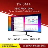 PRISM+ X340 PRO 34" 100Hz | Curved Ultrawide WQHD [3440 x 1440] Productivity Monitor