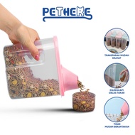 PT Pet Food Storage/Tempat Penyimpanan Makanan Kucing/Pet Feeder Tempat Penyimpanan Makanan Hewan Storage Jar /Toples Makanan Kucing/Tempat Makan Kucing