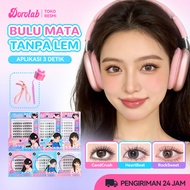 DOROLAB No Glue Lashes | Reusablenatural | Easy Apply Beginner | Alubm Series Eyelash extension set 