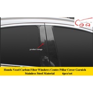 Honda Vezel 2015-2018 Carbon Fiber Windows Centre Pillar Cover Decoration Molding Trim Garnish