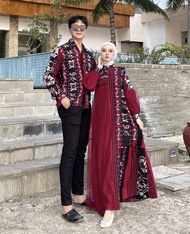 SABRINA COUPLE RED - DRESS TENUN - BAJU TENUN