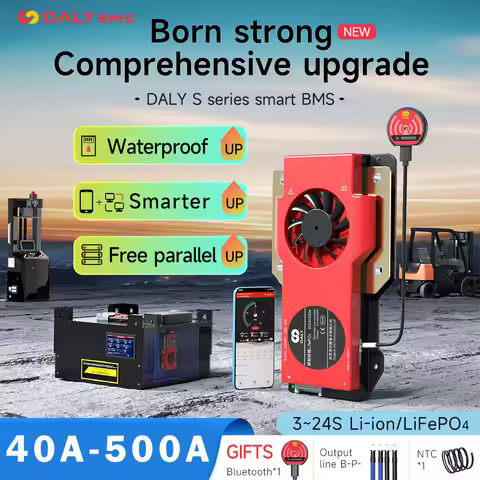 Daly Smart BMS 3.2V Lifepo4 4S 12V 8S 24V 16S 48V 40A 100A 150A 200A 250A 300A 400A Li-ion 3.7V Batt