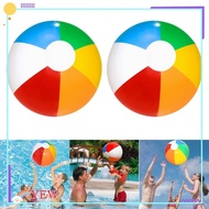 YEW Inflatable Beach Ball, Big PVC Rainbow Beach Ball, Fun Party Toy 40cm 30cm Six Colours Inflatable Pool Ball Kids