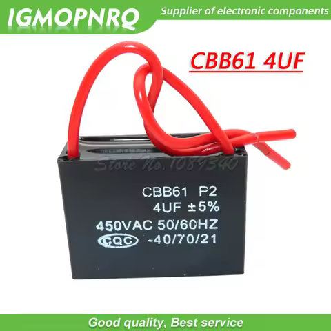 5pcs CBB61 4uf starting capacitance AC Fan Capacitor igmopnrq 450V 4uf CBB Motor Run Capacitor