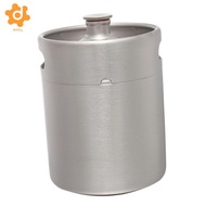 [utruiut0k] Stainless Steel Mini  Keg Growler Keg Bottle Home Making Wine for Camping, Hiking  Activ