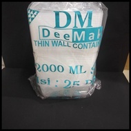 Thinwall "Dm" 2000Ml Square @25Pcs Termurah