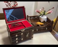 紅木首飾盒中式帶鎖收納實木制