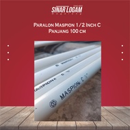 PIPA AIR PVC 1/2" INCH MASPION C PER 100 CM PARALON LEDENG