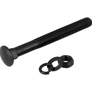 Kit Baut Kereta Hitam Termasuk 12 Baut 12 Kait 12 Penutup Mur 12 Cincin dan 12 Mur Terbuat dari Baja