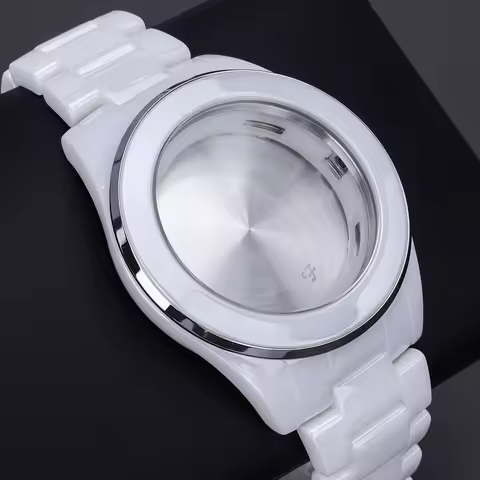 39mm Ceramics Watch Case Solid bottom cover For 29.5mm Dial 515 Miyota 1L45 Quartz Movement DIY Watc