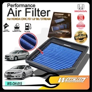 Works Engineering Drop In Air Filter Honda Civic FD FD1 FD2 k20a ES 1.7 FB 1.8 2.0 FC EG EK EJ CRV S