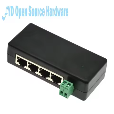 4 LAN Ports Passive Power Over Ethernet Module Injector DC 9-48V IP Camera Power Supply PoE Switch A