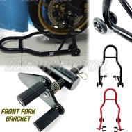 2 IN 1 PADDOCK STAND FRONT FORK HEAVY DUTY SUPERBIKE