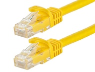 Monoprice Cat6 6in Yellow Patch Cable UTP 24AWG 550MHz Pure Bare Copper Snagless RJ45 Flexboot Serie