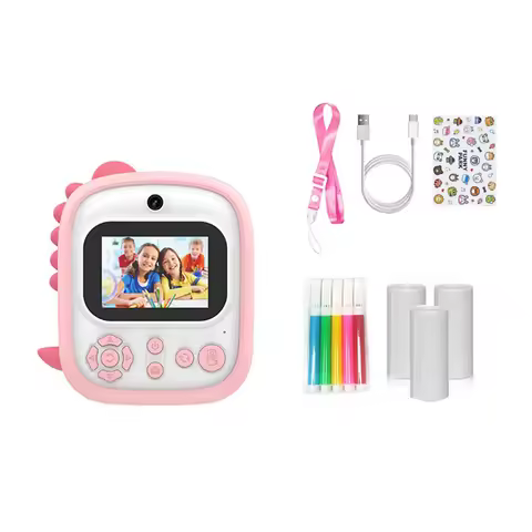 Professional Kids Camera Instant Print Mini Printer 2.4 Inch Screen 12MP 1080P HD Video Camera Kids 