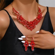 Ladies Alloy Jewellery Set Necklace Earrings Set Holiday Jewellery Set Girls Day Jewellery