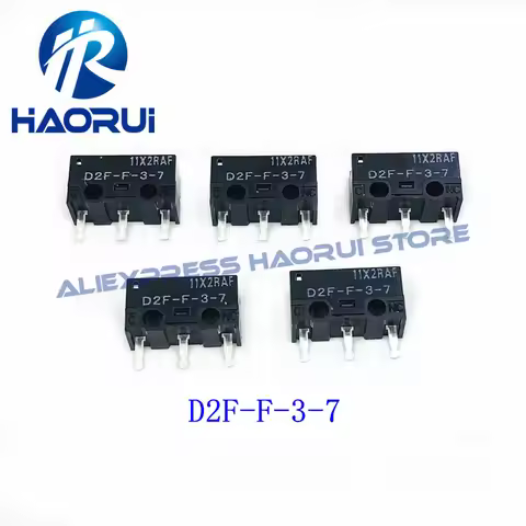 10PCS-100PCS New Authentic Original Japan D2F Micro Switch D2F-F-3-7 Grey Dot Limit Switch 3 Pin Mou