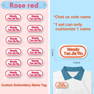 WEPHOTO Waterproof name sticker Name stickers Embroidery Childs name Sewable Baby waterproof name ba