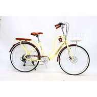 26 inch lady bike/ city touring bike/ grocery shopping bike front basket